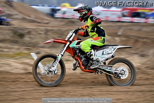 2019-02-10 Mantova - Internazionali di Motocross 00256 125cc 212 Davide Zampino